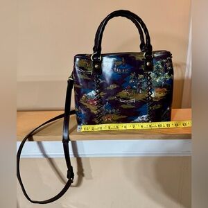 Patricia Nash Dorothy Leather Satchel Montana Prairie Skies